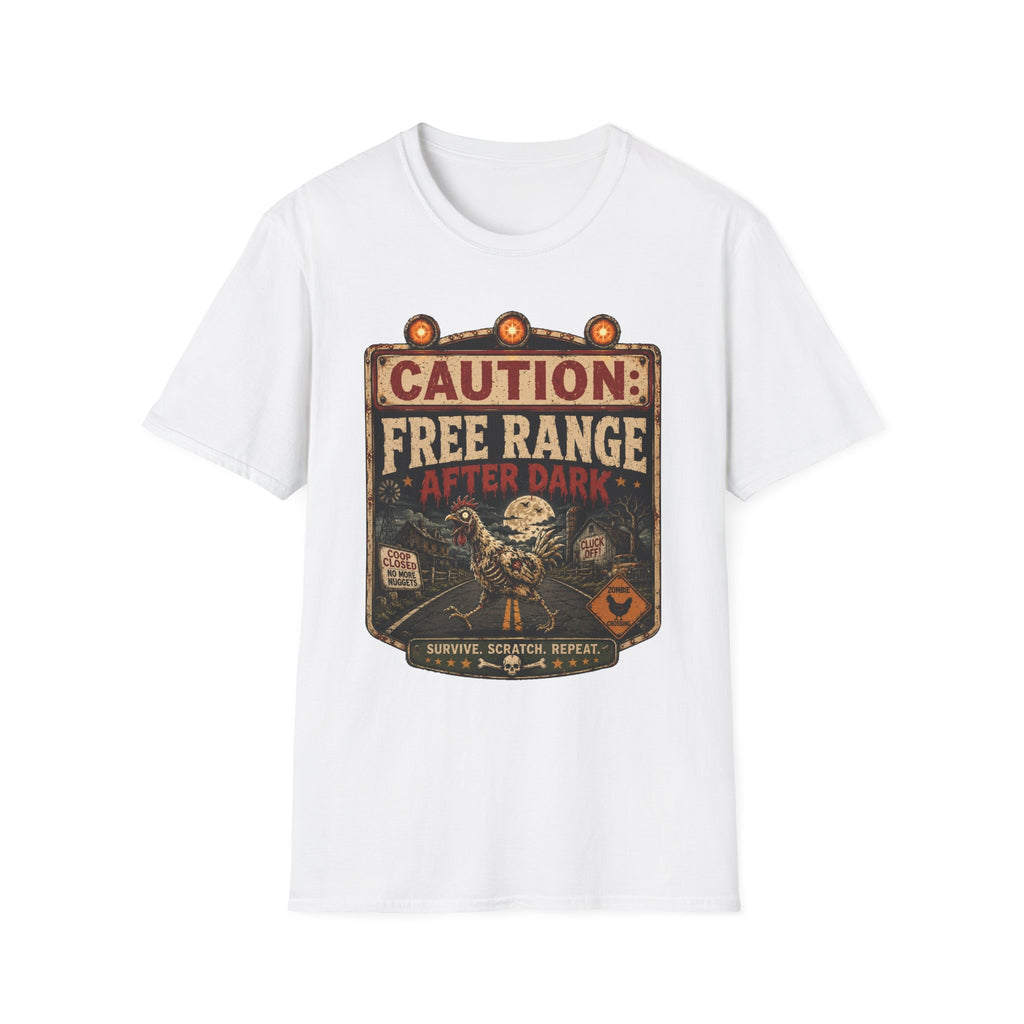Zombie Chicken Crossing at Night T-shirt, photo 2