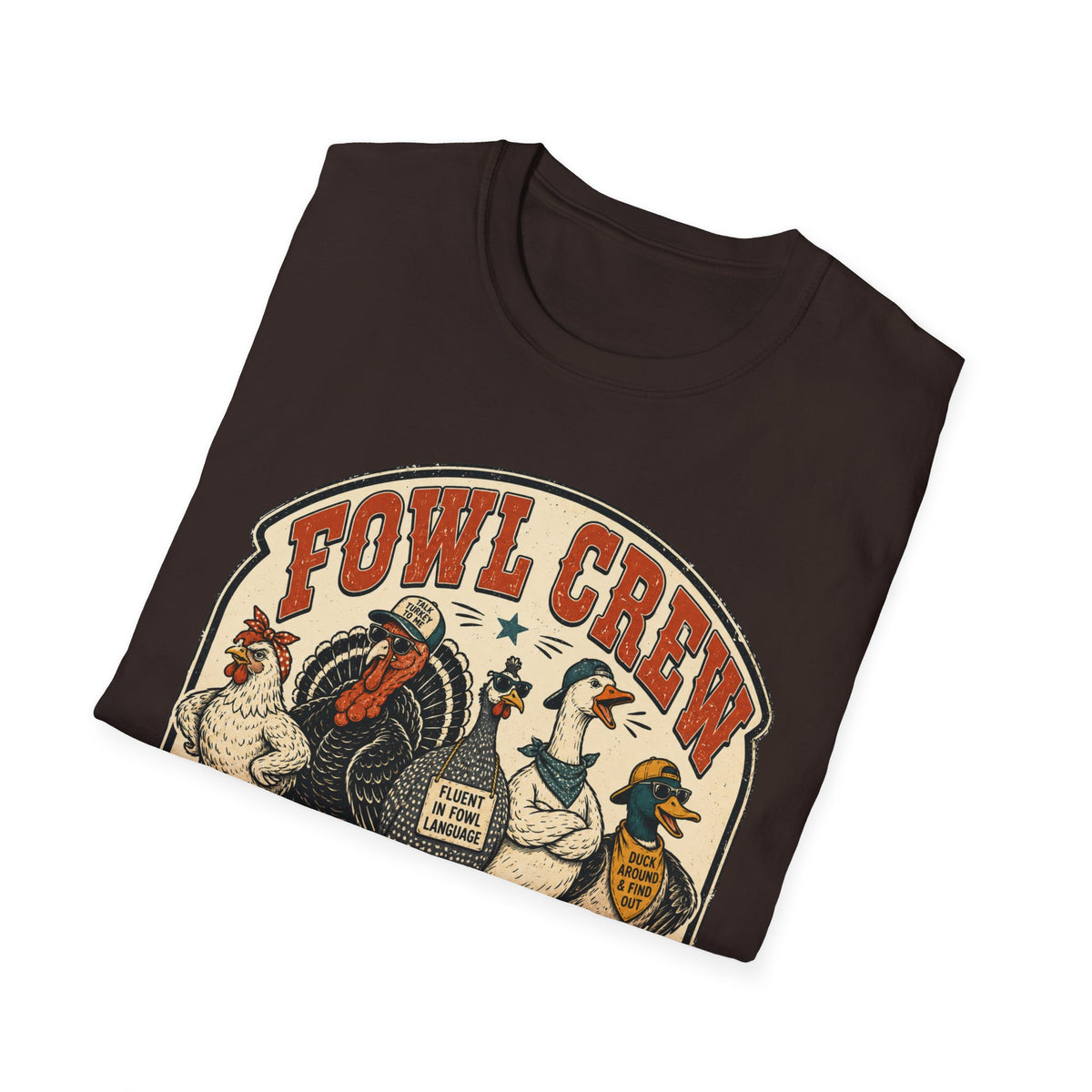 Fowl Crew Vintage Poultry T-Shirt – Funny Farm Animal Graphic Tee