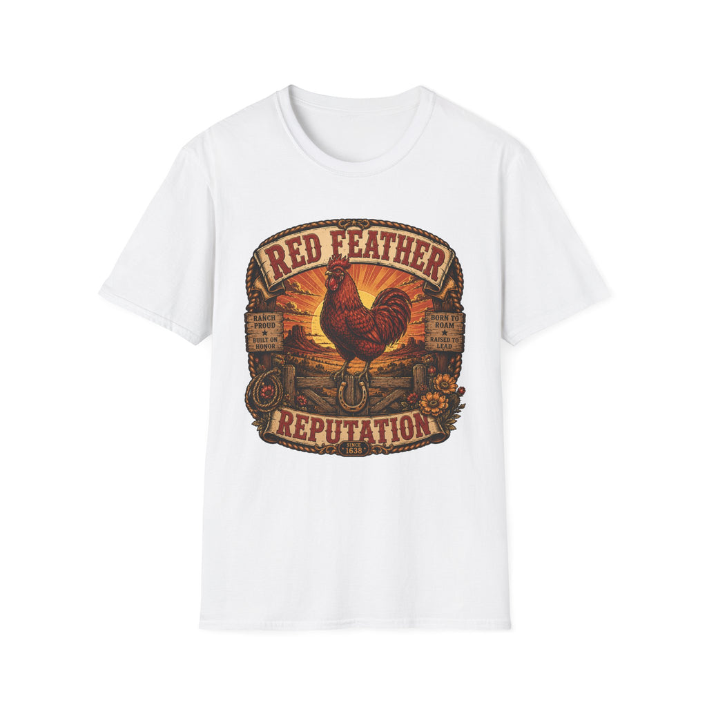 Red Feather Ranch Emblem T-Shirt — Rhode Island Red Heritage Tee