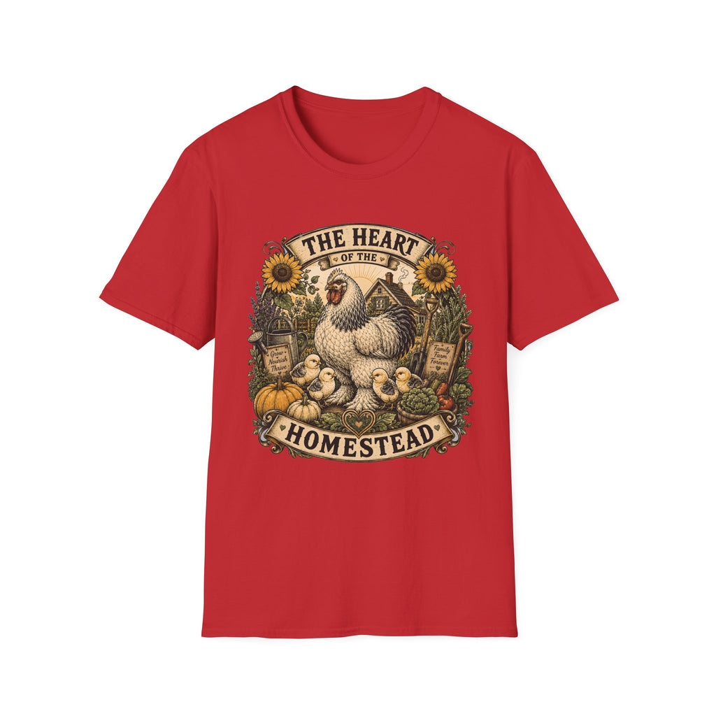 The Heart of the Homestead Brahma T-Shirt — Hen & Chicks Farmhouse Graphic Tee