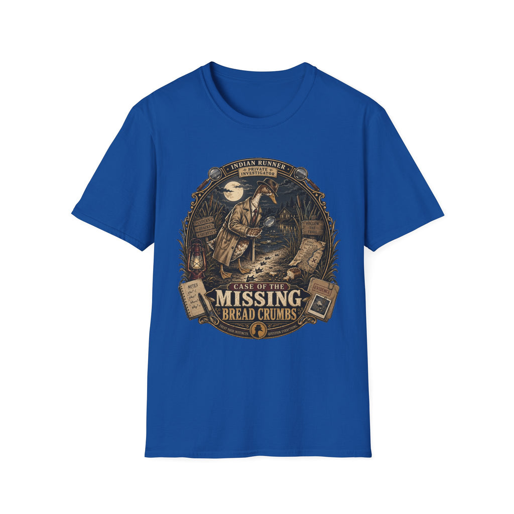 The Case of the Missing Breadcrumbs T-Shirt — Indian Runner Duck Mystery Tee