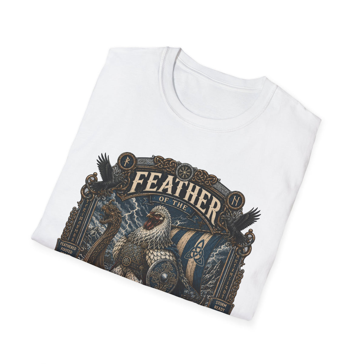 Feather of the North Brahma T-Shirt — Nordic Warrior Rooster Tee