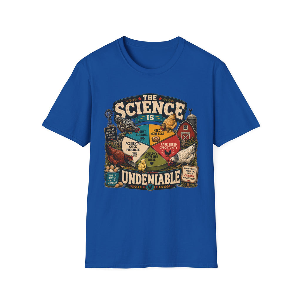 The Science Is Undeniable T-Shirt — Chicken Math Pie Chart Tee