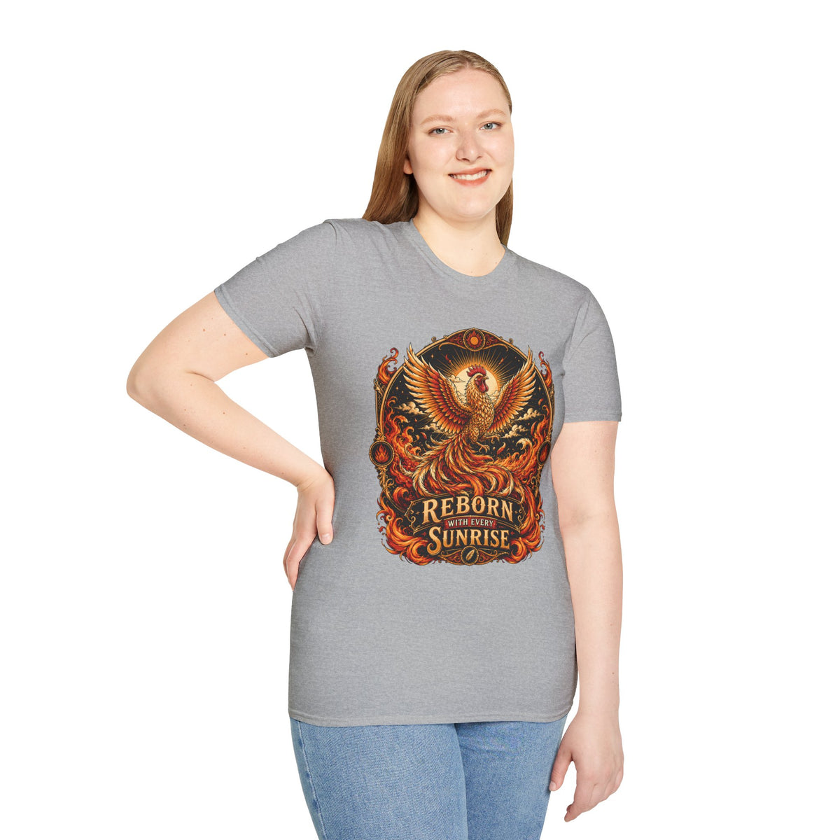 Rise With the Sun Rhode Island Red T-Shirt — Phoenix Rooster Tee