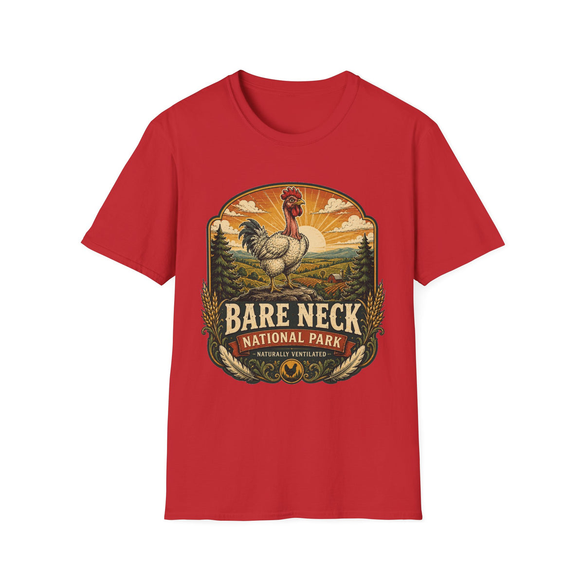 Bare Neck National Park Emblem Naked Neck T-shirt, photo 3