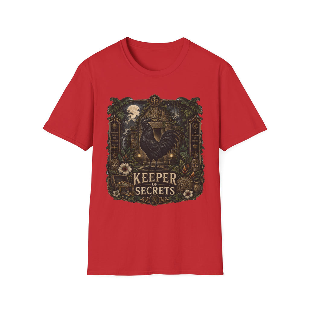 Keeper of Secrets Ayam Cemani T-Shirt — Jungle Temple Rooster Graphic Tee