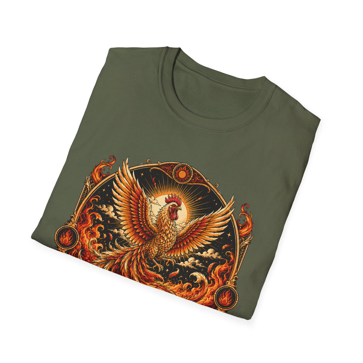 Rise With the Sun Rhode Island Red T-Shirt — Phoenix Rooster Tee