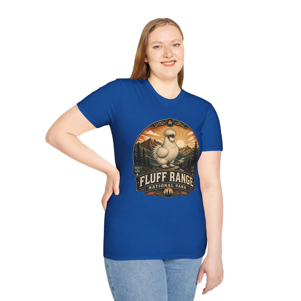 Fluff Range National Park Silkie T-Shirt — Vintage Park Badge Tee