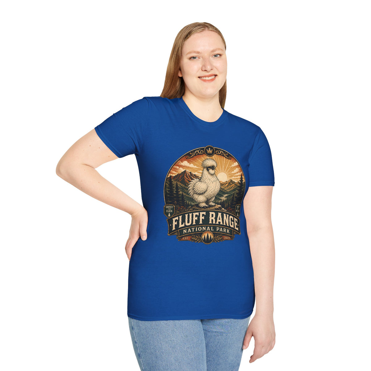 Fluff Range National Park Silkie T-Shirt — Vintage Park Badge Tee