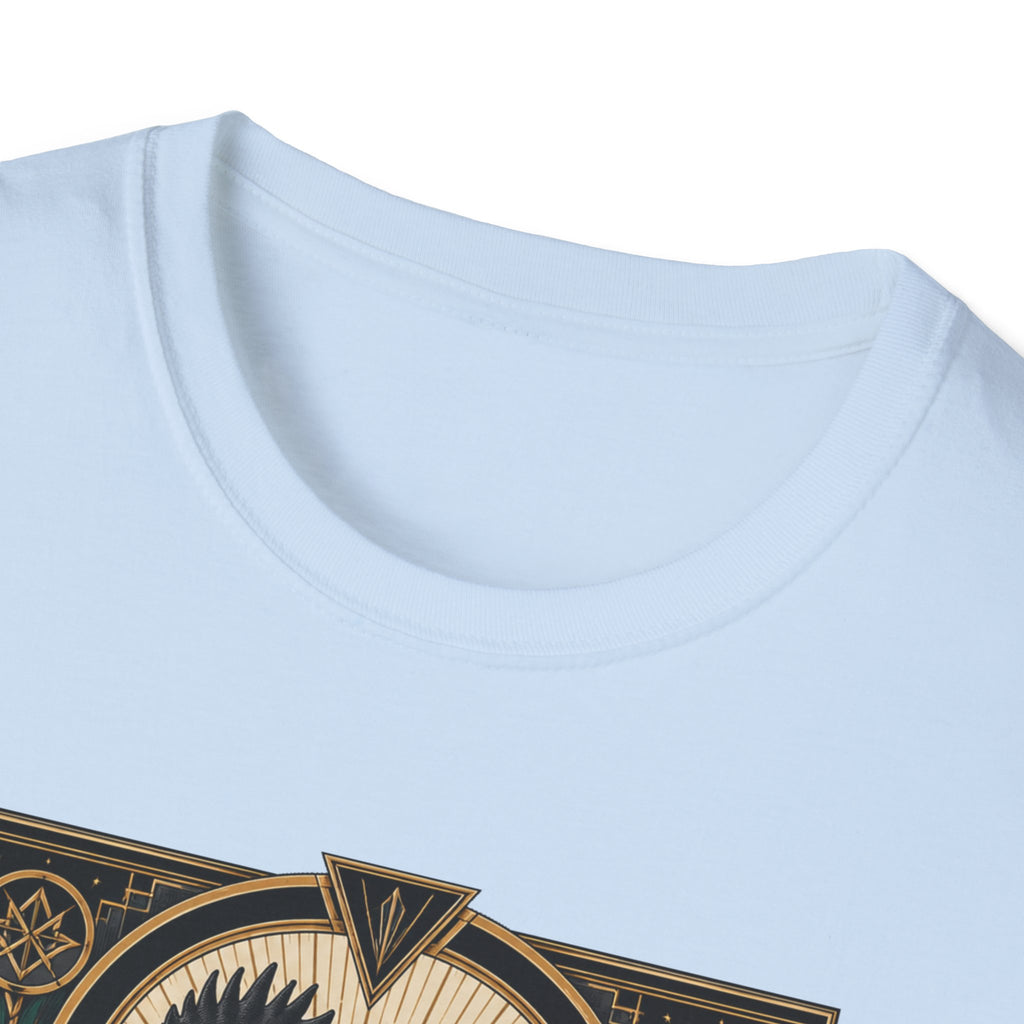 The Black Crown Ayam Cemani T-Shirt — Art Deco Rooster Graphic Tee