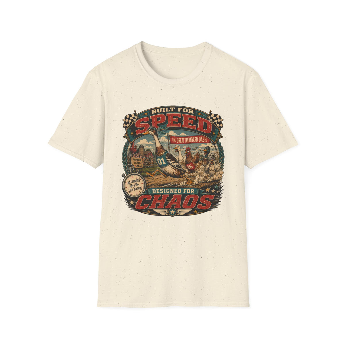 Built for Speed Barnyard Dash Indian Runner T-shirt, photo 5