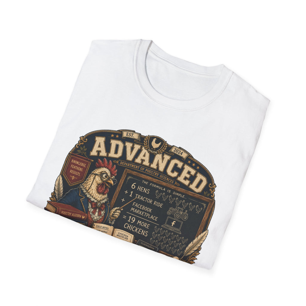 Department of Poultry Sciences T-Shirt — Chicken Math Formula Tee