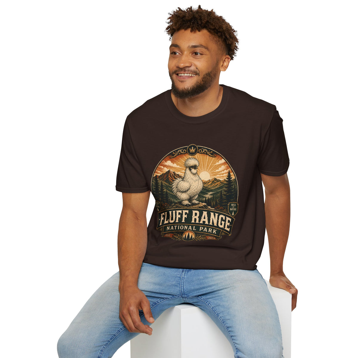Fluff Range National Park Silkie T-Shirt — Vintage Park Badge Tee