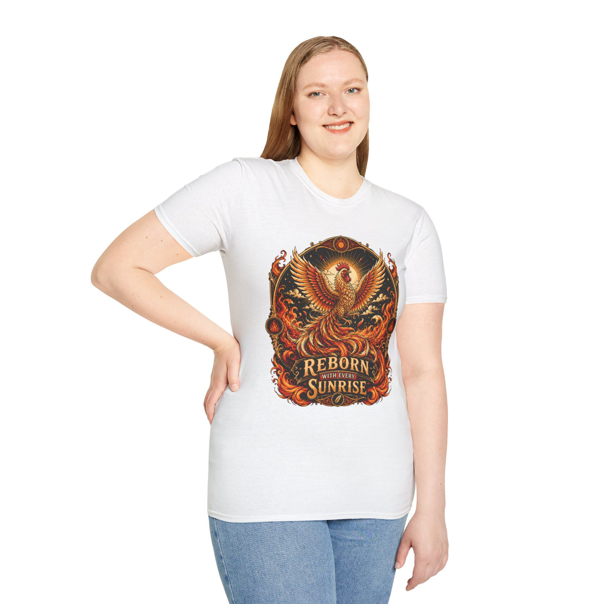 Rise With the Sun Rhode Island Red T-Shirt — Phoenix Rooster Tee