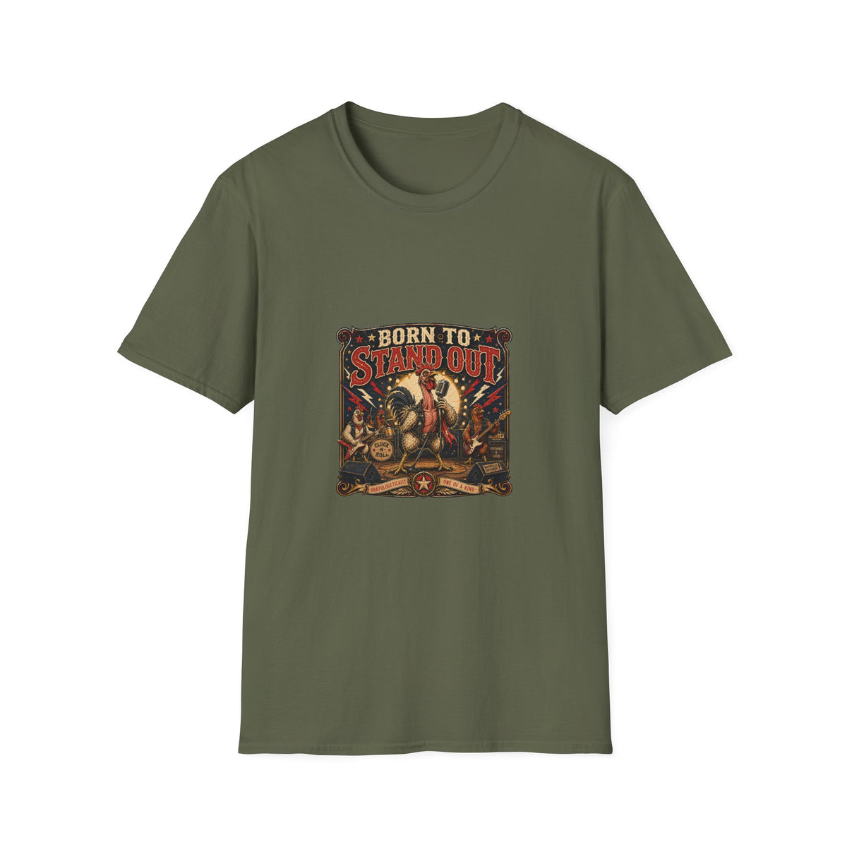 Less Feathers, More Attitude T-Shirt — Naked Neck Rooster Tee