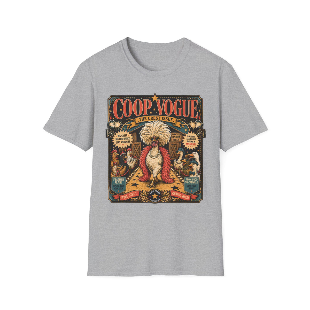 Coop Vogue Barnyard Fashion Week Polish Chicken T-Shirt