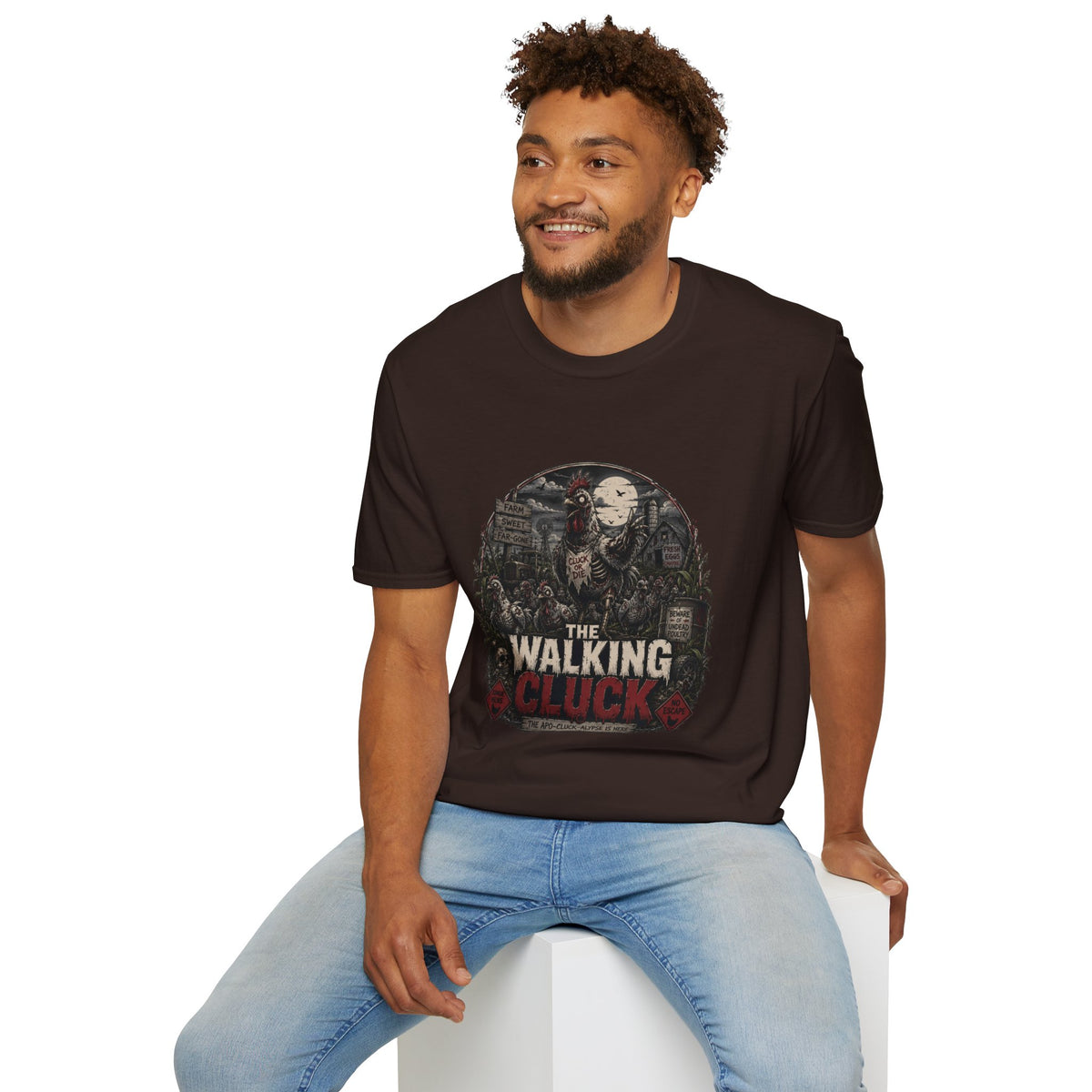 The Walking Cluck T-Shirt — Poultry Apocalypse Zombie Chicken Tee