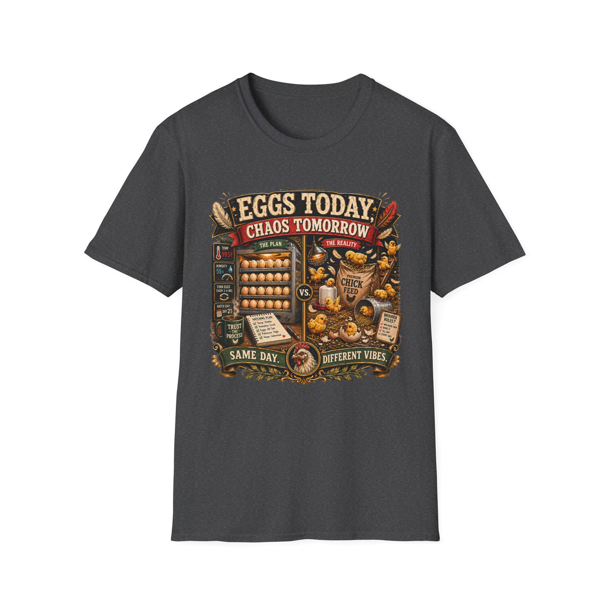 Eggs Today Chaos Tomorrow Hatching T-shirt, photo 7