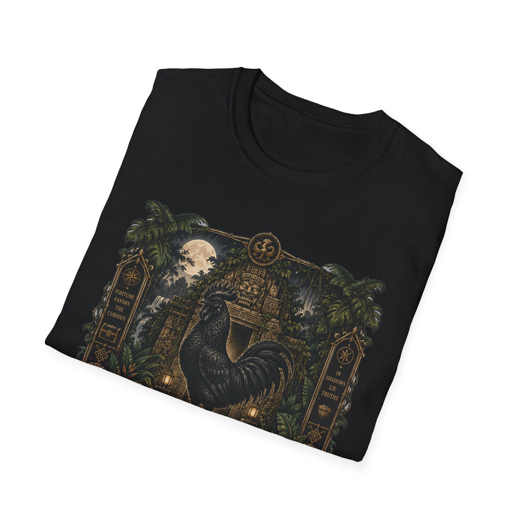 Keeper of Secrets Ayam Cemani T-Shirt — Jungle Temple Rooster Graphic Tee