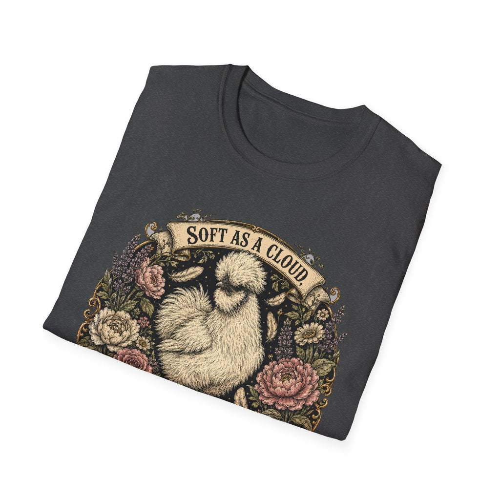 Soft as a Cloud Silkie T-Shirt — Floral Wreath Hen Tee