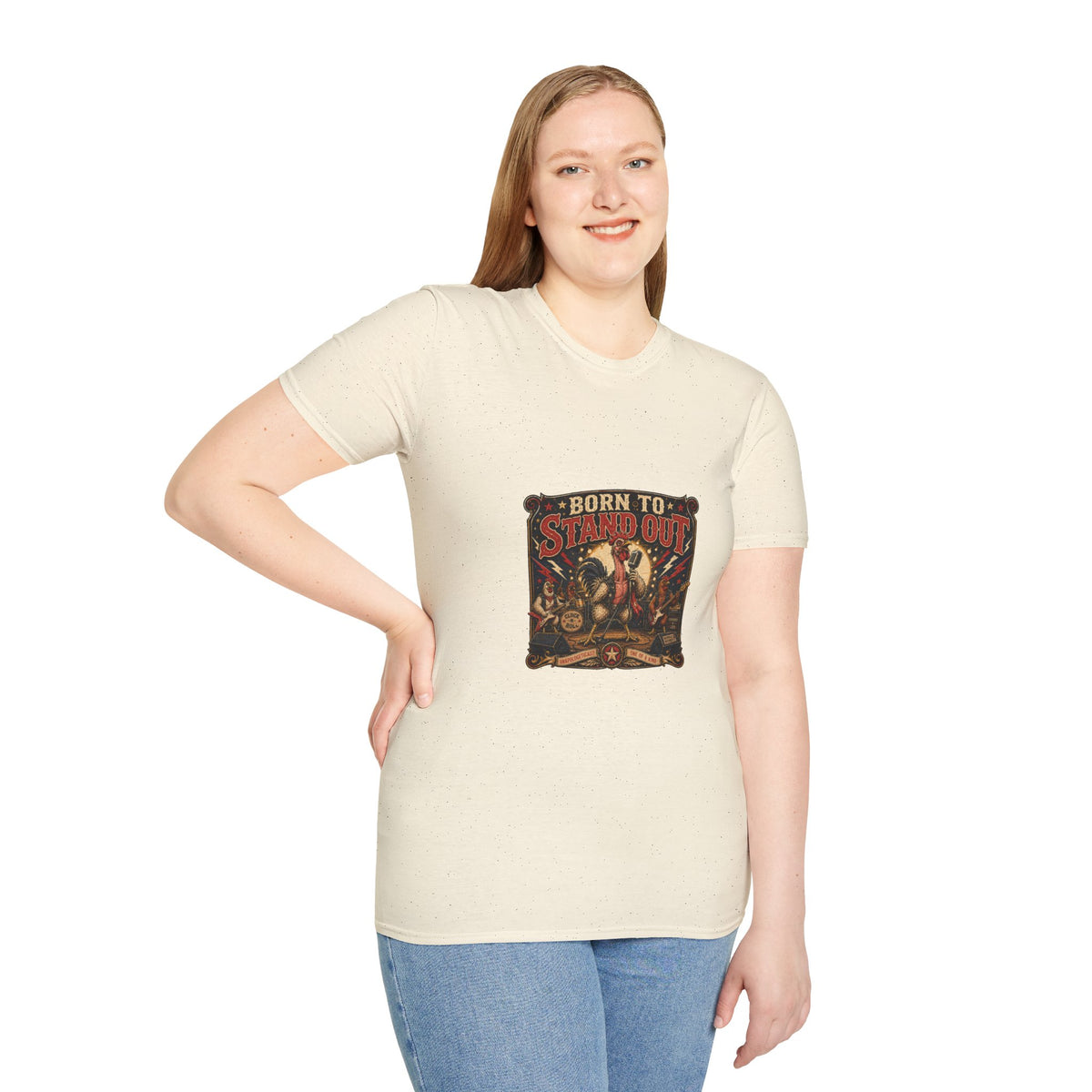 Less Feathers, More Attitude T-Shirt — Naked Neck Rooster Tee