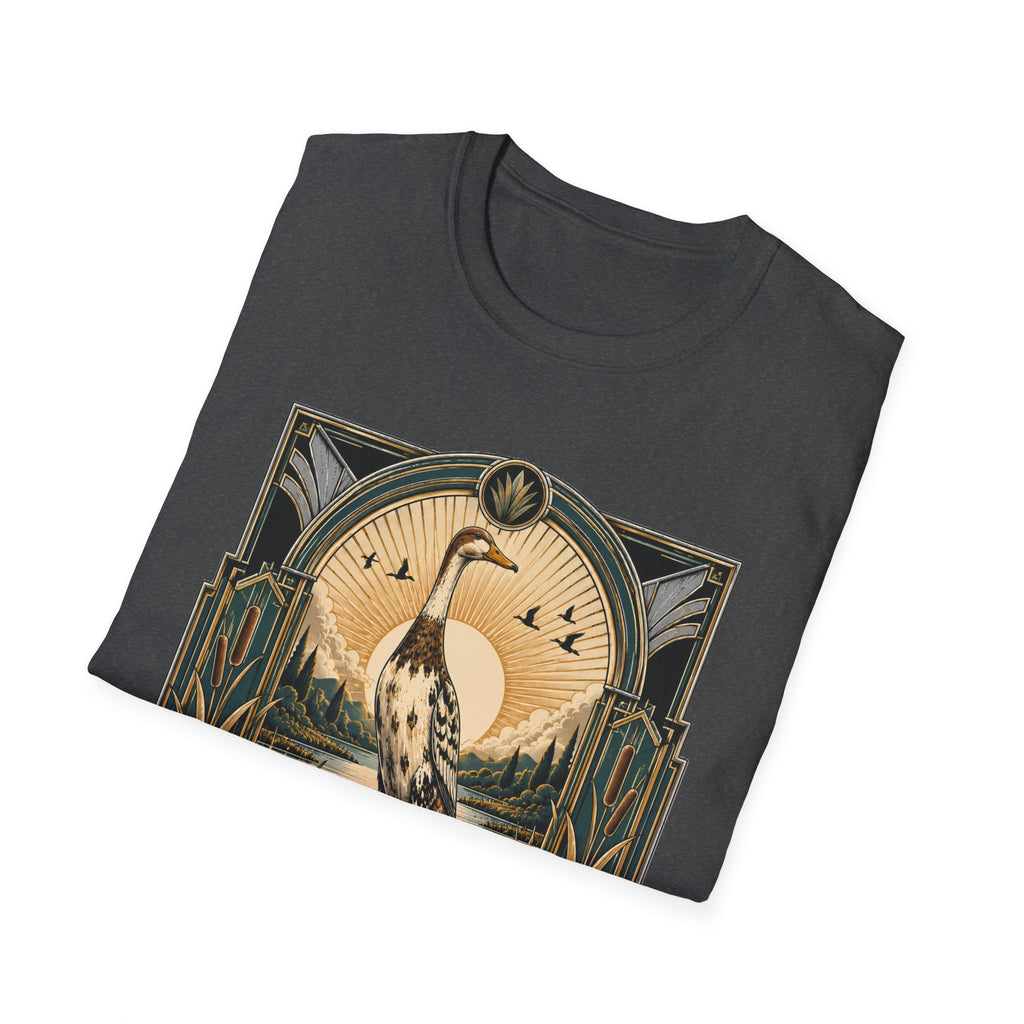Grace in Motion Indian Runner T-Shirt — Elegant Duck Portrait Tee
