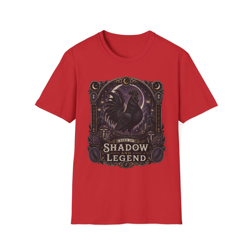 Shadow and Legend Ayam Cemani T-Shirt — Gothic Emblem Rooster Tee