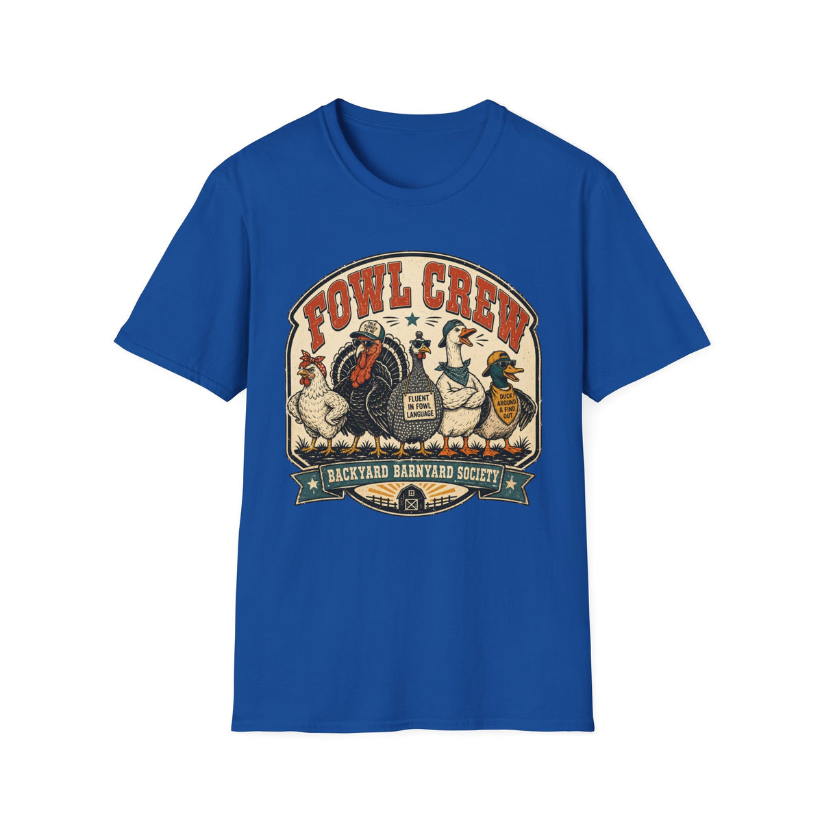 Fowl Crew Vintage Poultry T-Shirt – Funny Farm Animal Graphic Tee