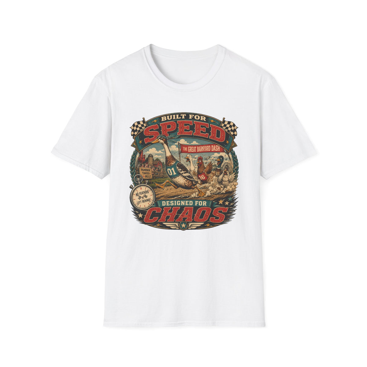Built for Speed Barnyard Dash Indian Runner T-shirt, photo 2