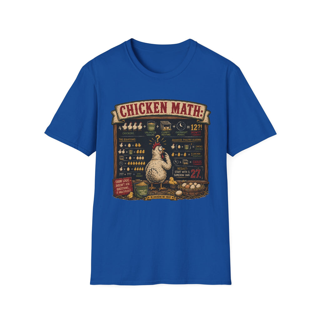 Advanced Poultry Algebra T-Shirt — Chicken Math Chaos Graphic Tee