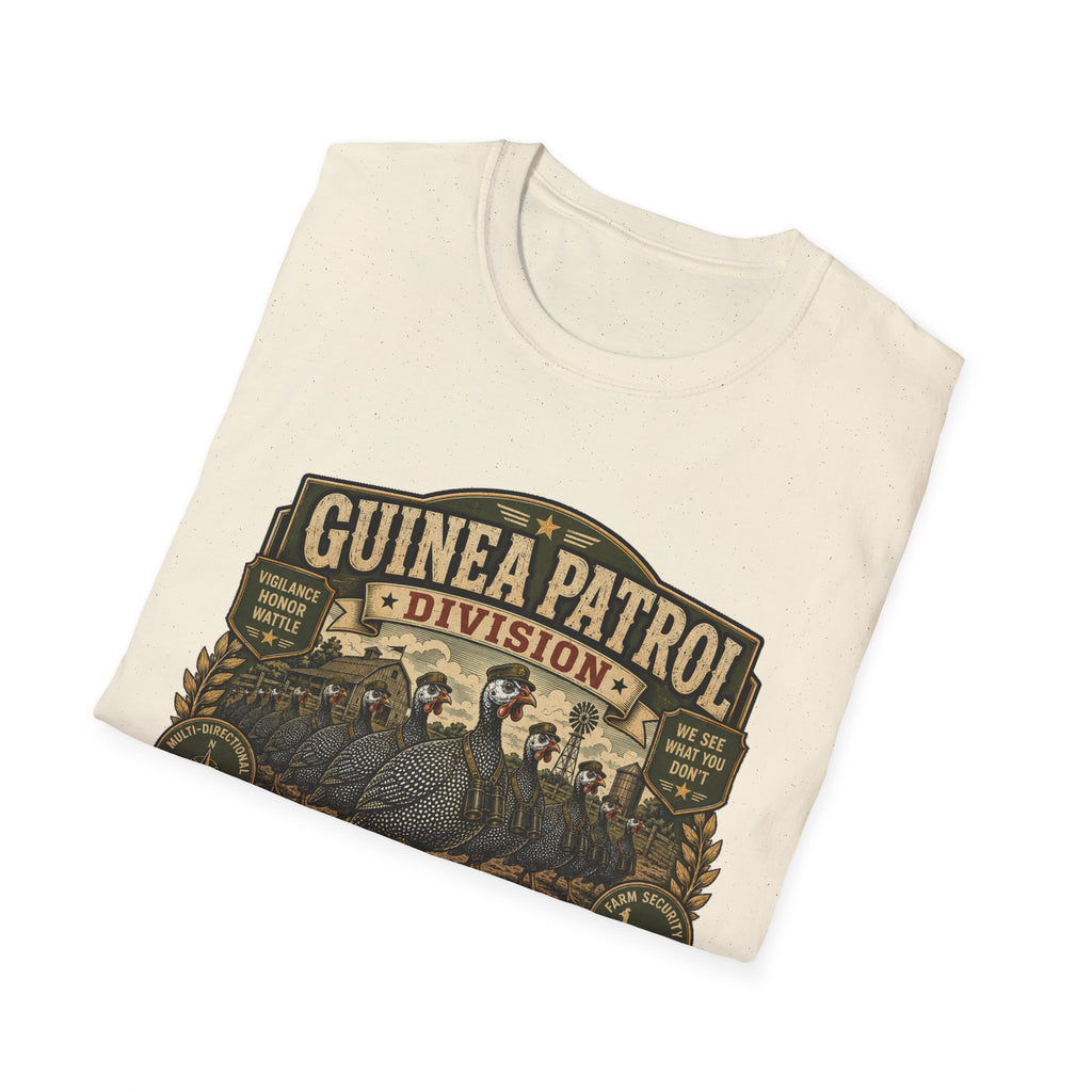 Guinea Patrol Division T-Shirt — Always On Duty Farm Security Tee