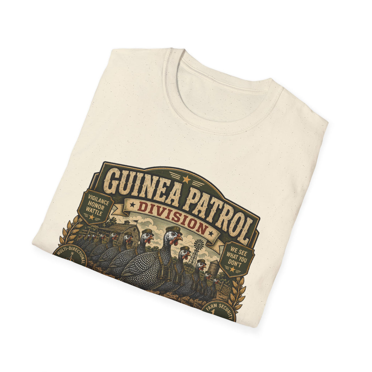 Guinea Patrol Division T-Shirt — Always On Duty Farm Security Tee