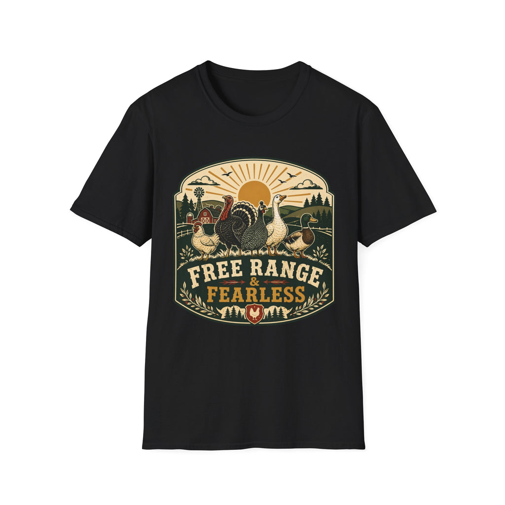 Free Range Fearless T-Shirt — Vintage Farm Family Graphic Tee