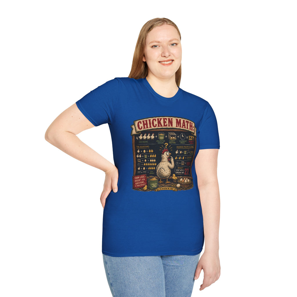 Advanced Poultry Algebra T-Shirt — Chicken Math Chaos Graphic Tee