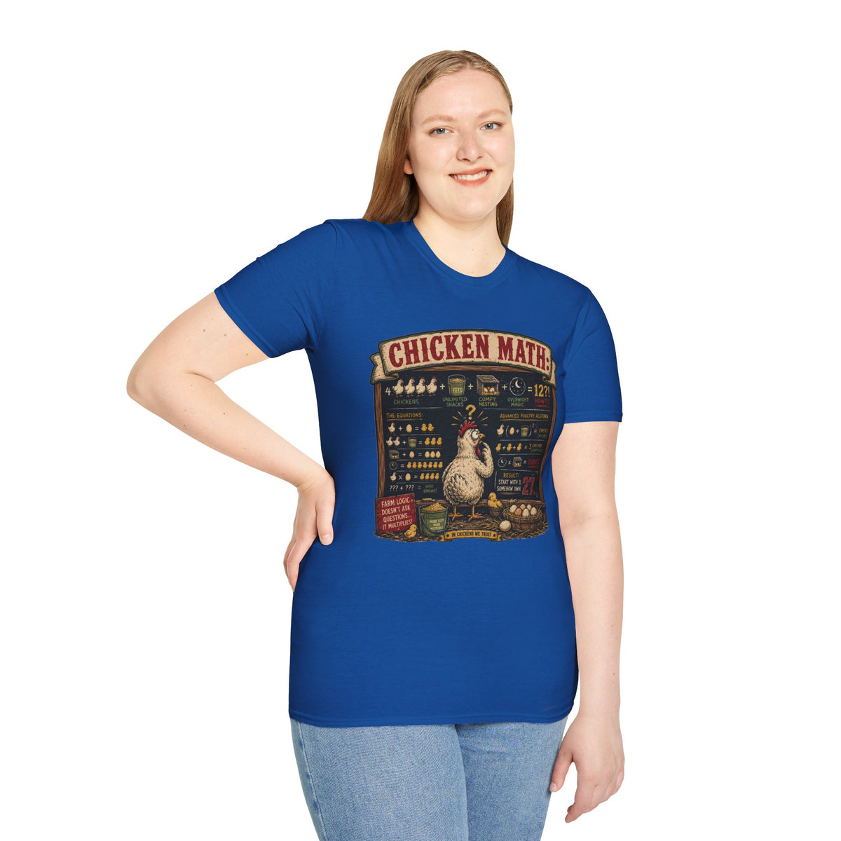 Advanced Poultry Algebra T-Shirt — Chicken Math Chaos Graphic Tee