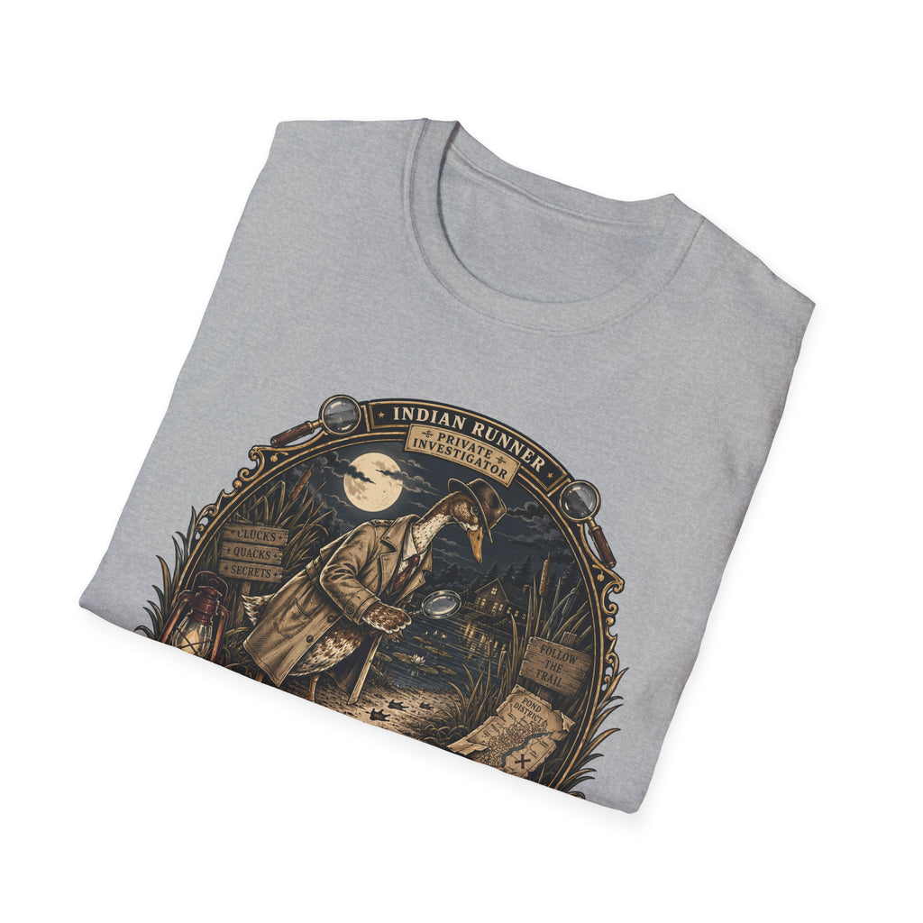 The Case of the Missing Breadcrumbs T-Shirt — Indian Runner Duck Mystery Tee