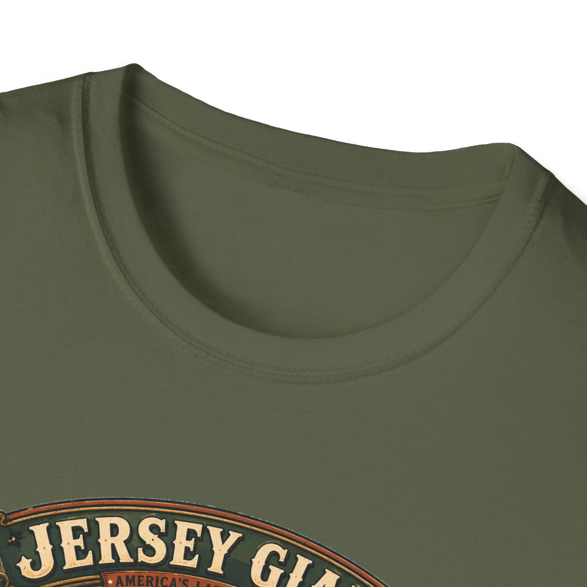 Jersey Giant Heritage Badge T-Shirt — America's Largest Breed Rooster Tee