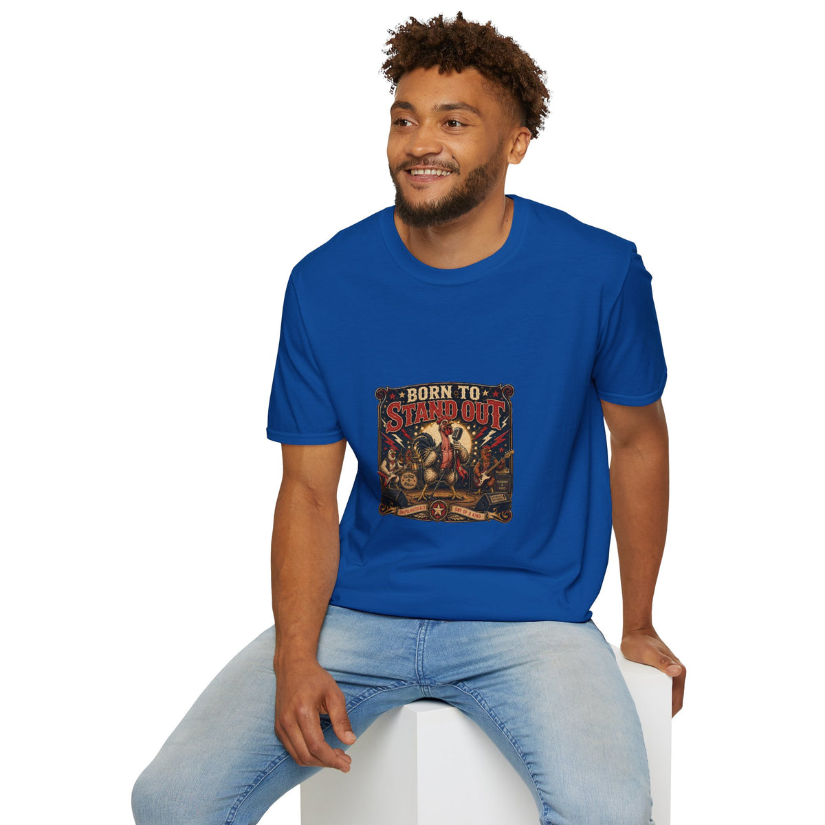 Less Feathers, More Attitude T-Shirt — Naked Neck Rooster Tee