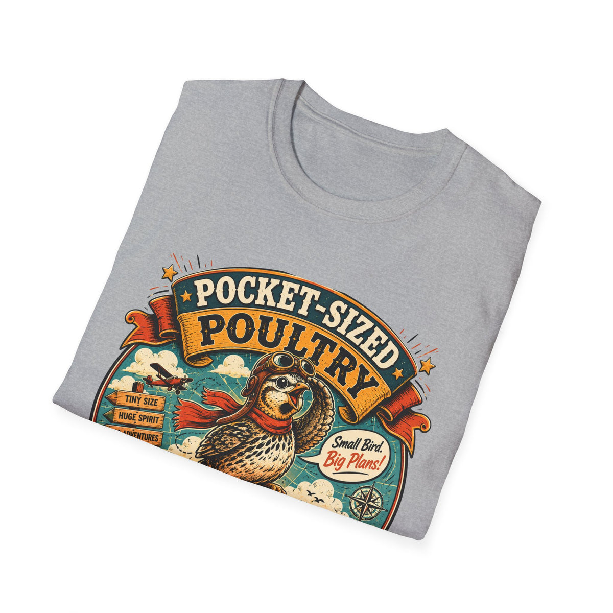 Tiny Quail Adventures T-Shirt — Quail Life Vintage Graphic Comic Tee