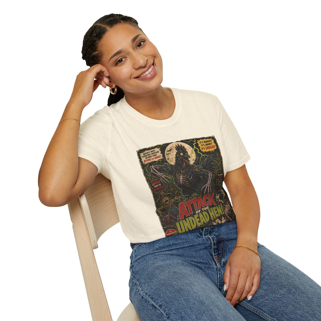 Attack of the Undead Hen T-Shirt — Zombie Chicken Halloween Tee