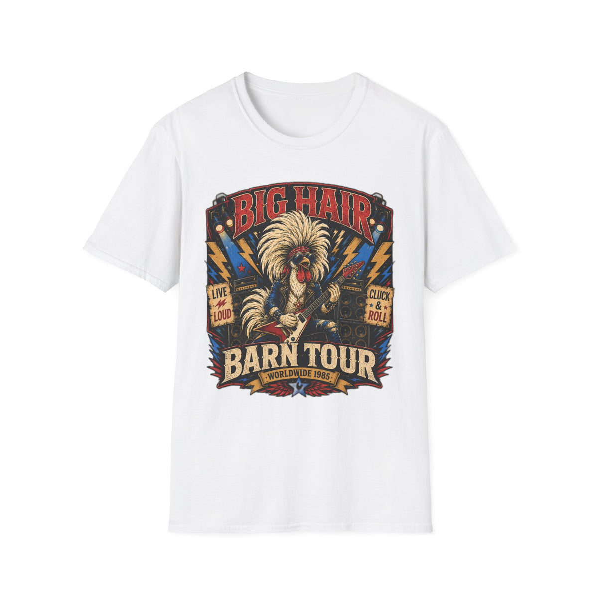 Big Hair Rock Star Concert Polish Chicken T-shirt, photo 2