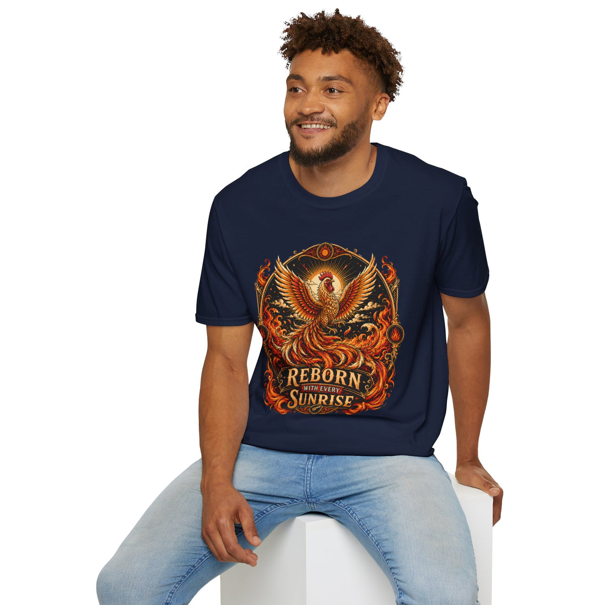 Rise With the Sun Rhode Island Red T-Shirt — Phoenix Rooster Tee