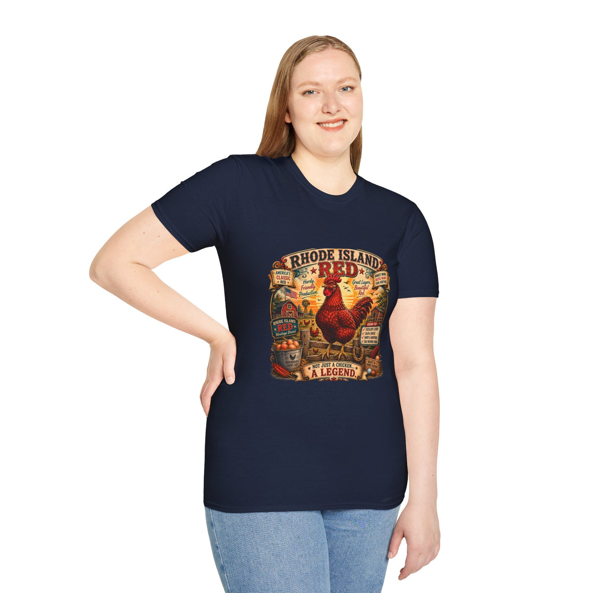 America's Classic Red T-Shirt — Vintage Rhode Island Red Label Tee