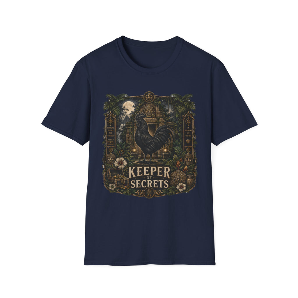 Keeper of Secrets Ayam Cemani T-Shirt — Jungle Temple Rooster Graphic Tee