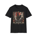 Shadow Samurai Ayam Cemani T-Shirt — Sunset Blossom Warrior Rooster Tee