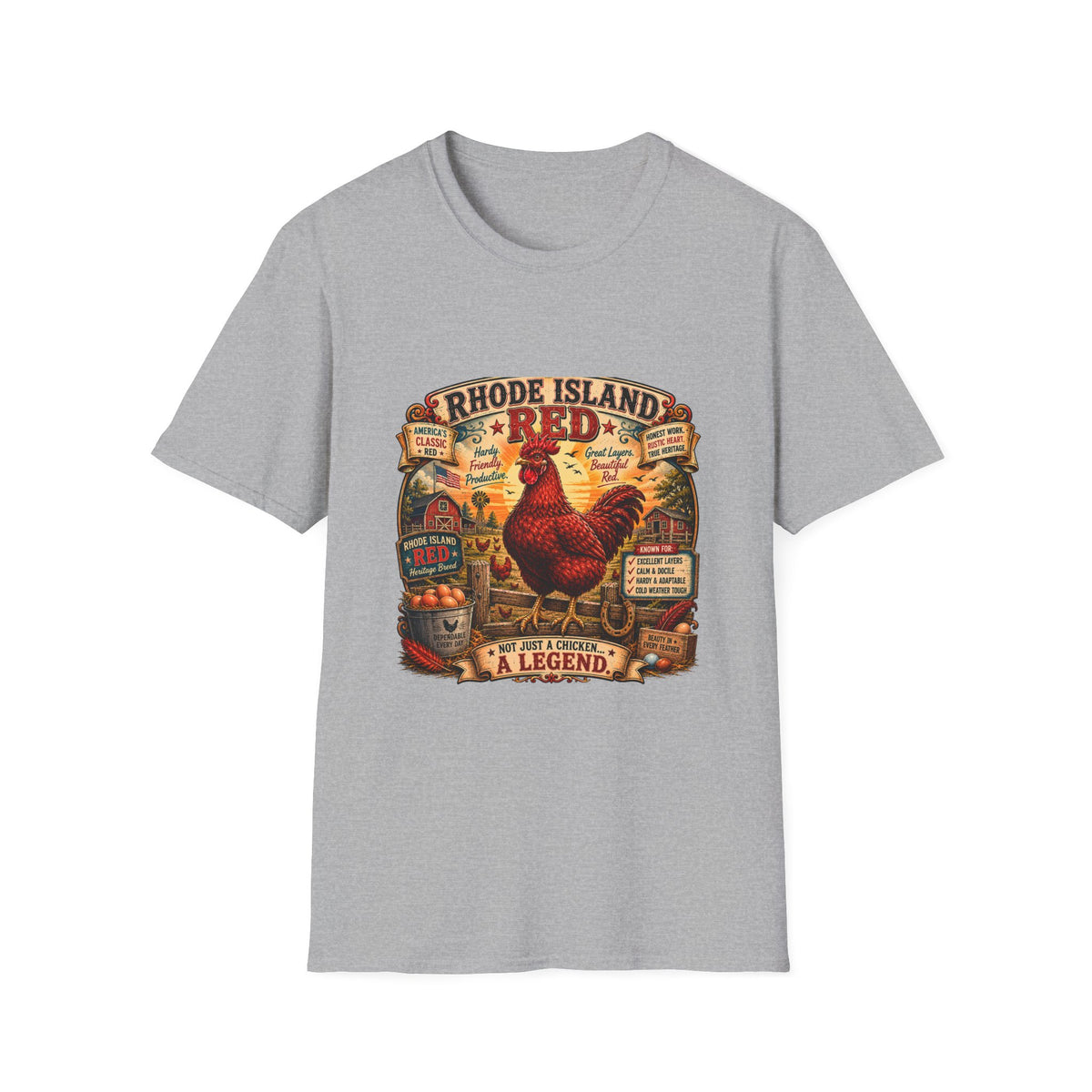 America's Classic Red Rhode Island Red T-shirt, photo 3