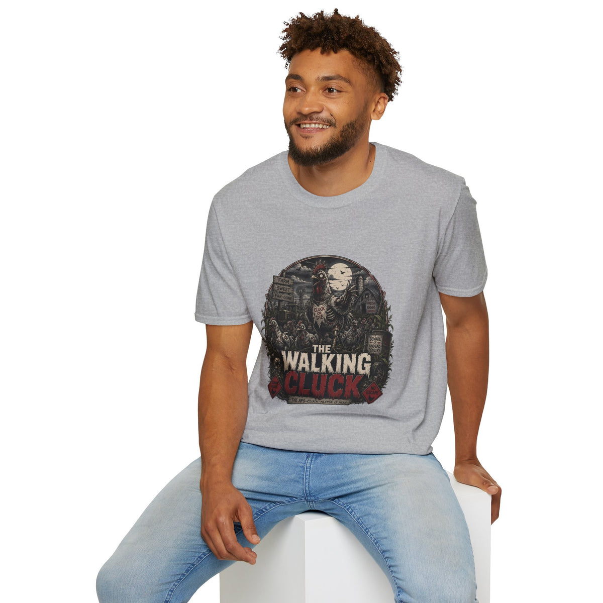 The Walking Cluck T-Shirt — Poultry Apocalypse Zombie Chicken Tee
