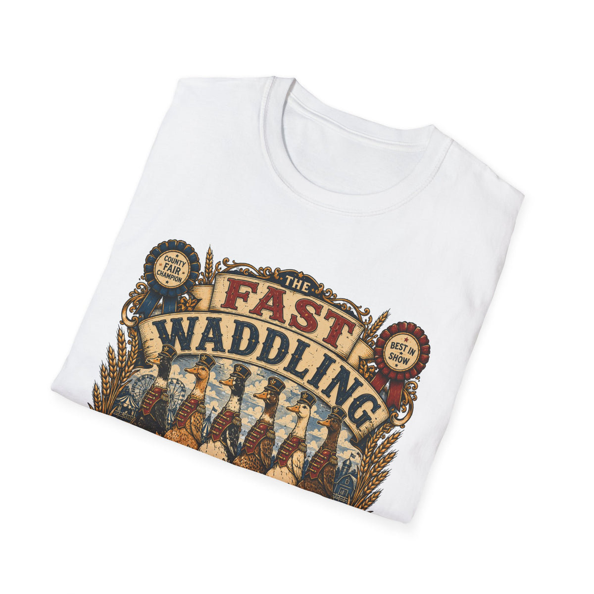 Fast Waddling Division Indian Runner T-Shirt — No Running, Except Them Tee