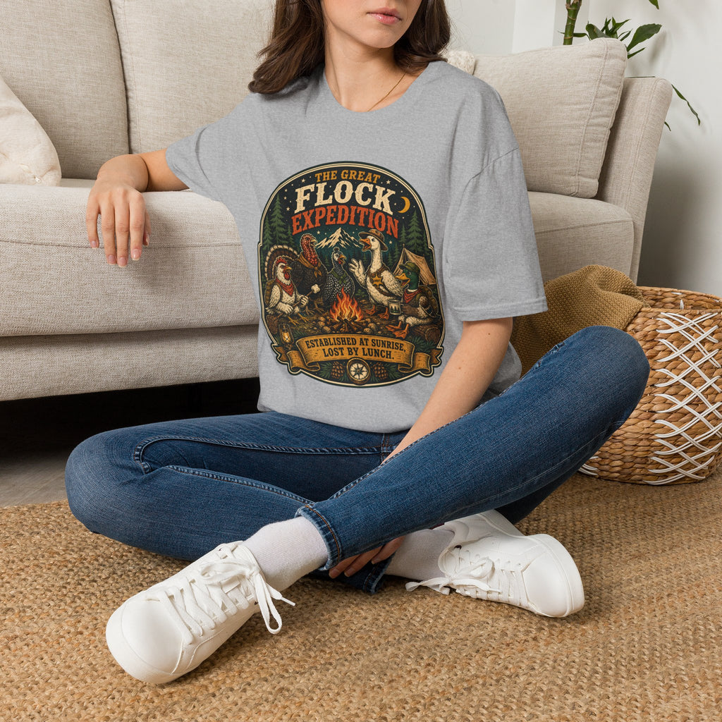 The Great Flock Expedition Tee — Vintage Poultry Adventure T-Shirt