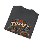 Crazy Turkey Lady Grunge Tee — Turkeys Before People